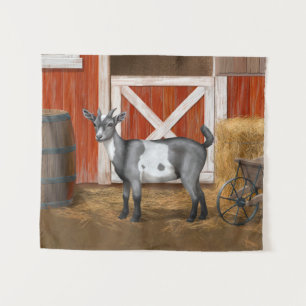 Cute Grey Spotted Goat Tapestry