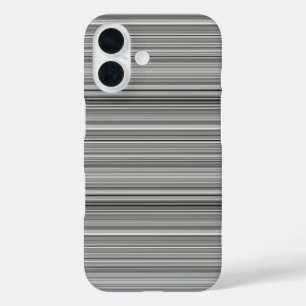 Cute grey stripes iPhone 16 case