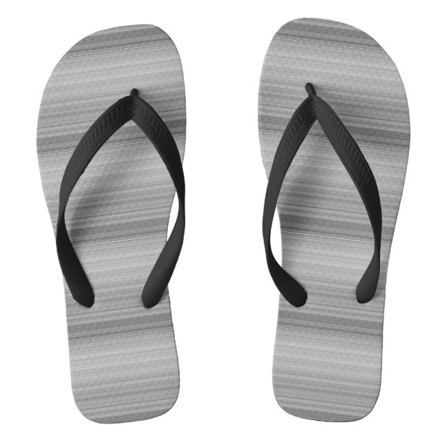 Cute grey stripes flip flops (Footbed)