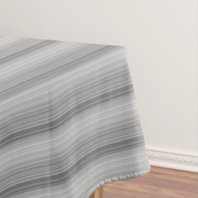 Cute grey stripes tablecloth (In Situ)