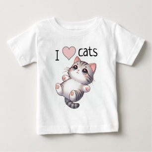 Cute Grey Tabby Cat Baby T-Shirt