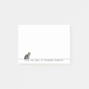 Cute Grey Tabby Cat Personalise Notes