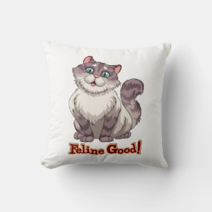 Cute Grey Tabby Kitty Cat Lover Kitten Feline Gift Cushion