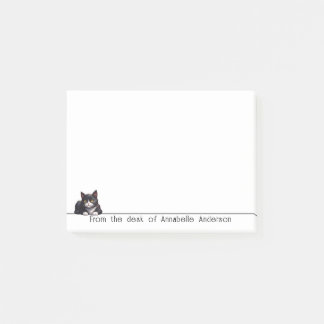 Cute Grey Tuxedo Cat Personalise Notes