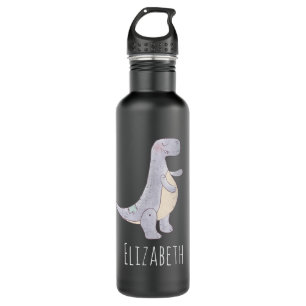 Cute Grey Tyrannosaurus Rex Dinosaur Toy 710 Ml Water Bottle