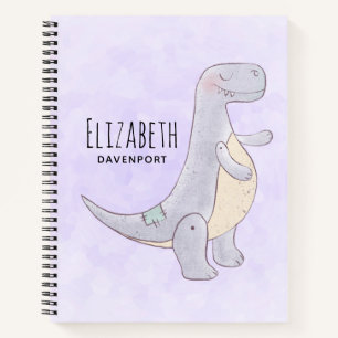 Cute Grey Tyrannosaurus Rex Dinosaur Toy Notebook
