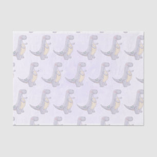 Cute Grey Tyrannosaurus Rex Dinosaur Toy Pattern Tissue Paper
