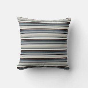Cute grey white stripes cushion
