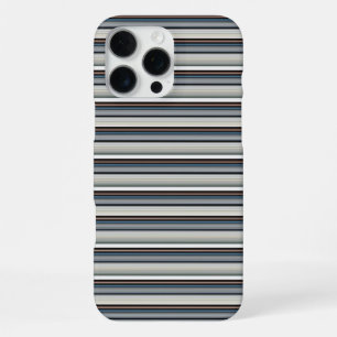 Cute grey white stripes iPhone 16 pro max case