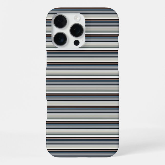 Cute grey white stripes iPhone case (Back)