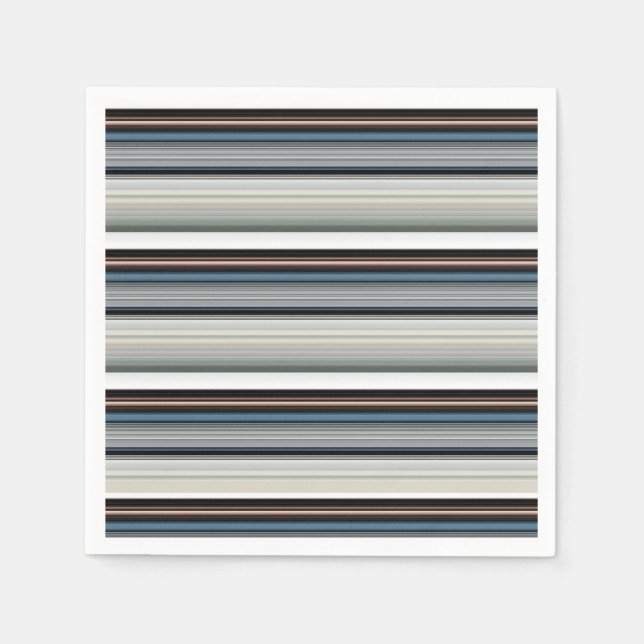 Cute grey white stripes napkin (Front)