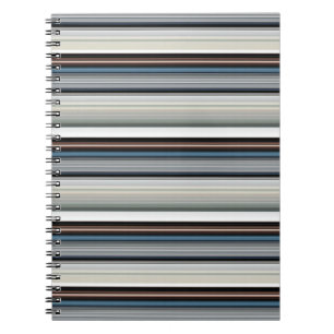 Cute grey white stripes notebook