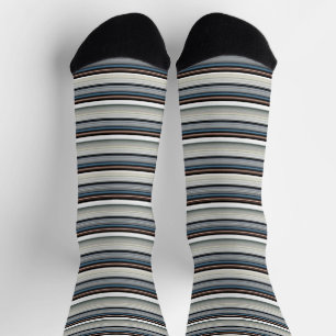 Cute grey white stripes socks