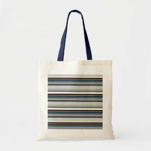 Cute grey white stripes tote bag