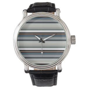Cute grey white stripes watch