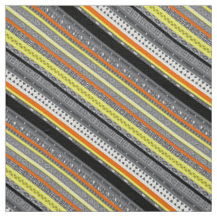 Cute grey yellow orange aztec patterns fabric