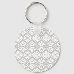 Cute grey zigzag pattern mug key ring