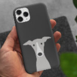 Cute Greyhound Italian Greyhound or Whippet Dog iPhone 15 Pro Case<br><div class="desc">Cute Grey and White Italian Greyhound,  Greyhound or Whippet Cartoon Dog. A unique cell phone case for dog lovers available for Samsung and iPhone. Visit Jenn’s Doodle World for more products featuring this funny dog cartoon and more original dog breed designs.</div>