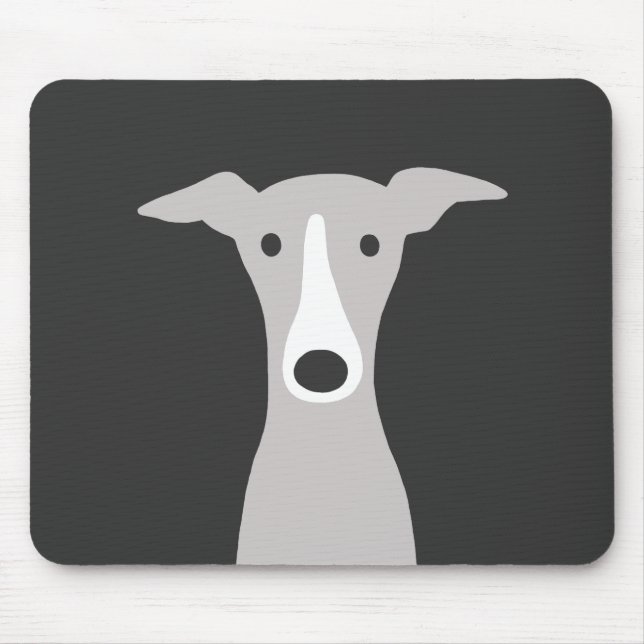 Cute Greyhound, Italian Greyhound or Whippet Dog Mouse Mat (Front)