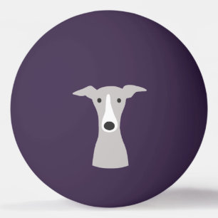 Cute Greyhound, Italian Greyhound or Whippet Dog Ping Pong Ball