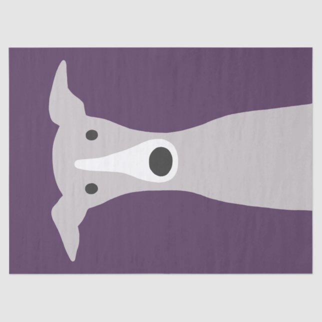 Cute Greyhound, Italian Greyhound or Whippet Dog Tissue Paper (Front)