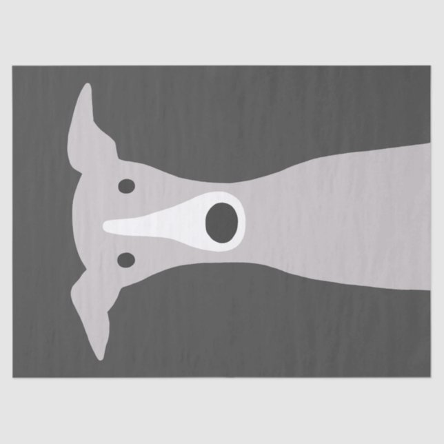 Cute Greyhound, Italian Greyhound or Whippet Dog Tissue Paper (Front)