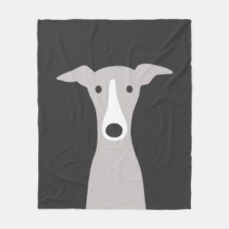Cute Greyhound | Italian Greyhound | Whippet Dog Fleece Blanket