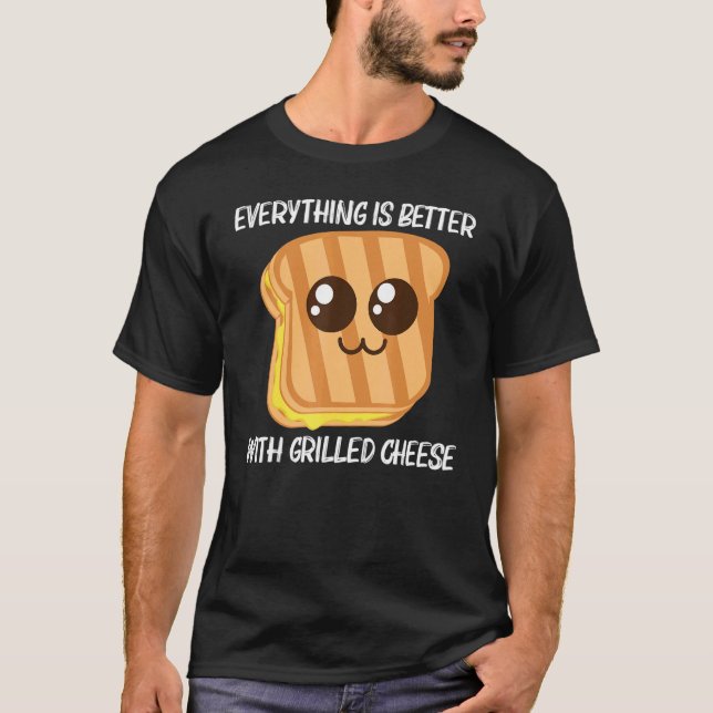 Cute Grilled Cheese For Men Women Toast Bread   T-Shirt (Front)