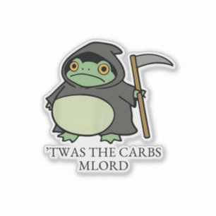 Cute Grim Reaper Frog – ’Twas the Carbs M’Lord