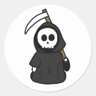 Cute Grim Reaper Halloween Sticker