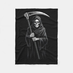 Cute Grim Reaper Spooky Grave Candy Digger Monster Fleece Blanket
