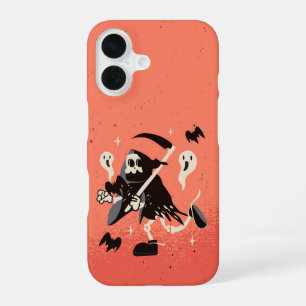 Cute Grim Reaper Spooky Kawaii iPhone 16 Case