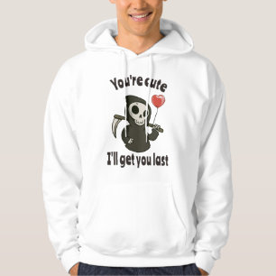 Cute Grim Reaper with romantic heart Hoodie