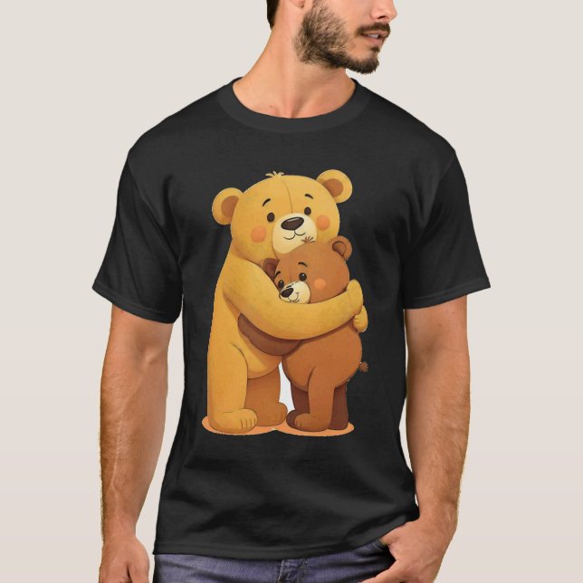 Cute Grizzly Bear Animal Cute Father and Son Bear  T-Shirt (Front)