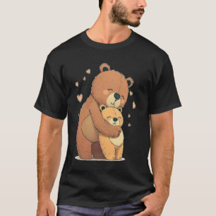 Cute Grizzly Bear Animal Cute Father and Son Bear T-Shirt