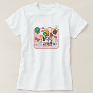 Cute Grocery Basket Aesthetic T-Shirt Cosy Food