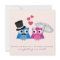 Cute Groom Owl and Bride Owl Wedding Invitation