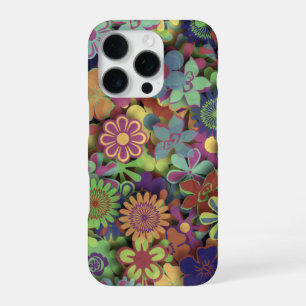 Cute Groovy Flowers Garden Vintage iPhone 16 Pro Case