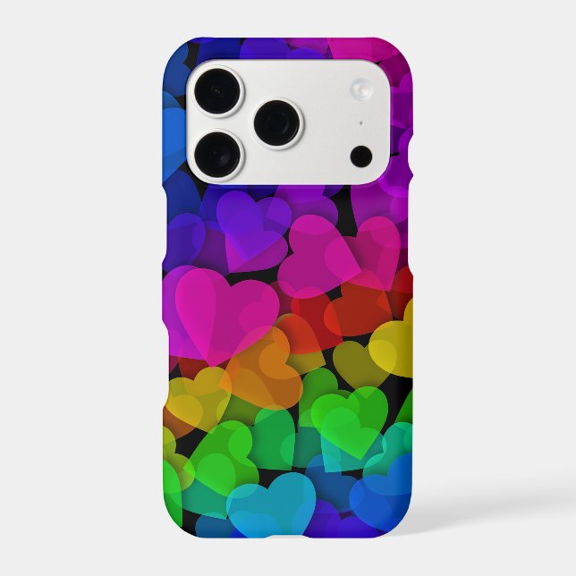 Cute Groovy Hearts Rainbow (Back)