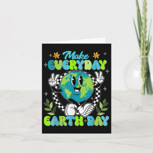 Cute Groovy Make Everyday Earth Day Clroom Teacher Card