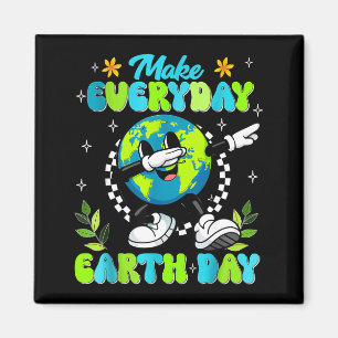Cute Groovy Make Everyday Earth Day Clroom Teacher Magnet