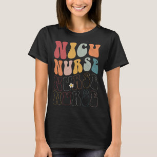Cute Groovy NICU Nurse RN ICU ER Paediatrics Pullo T-Shirt