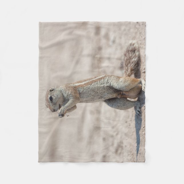 Cute ground sqirrel fleece blanket (Front)