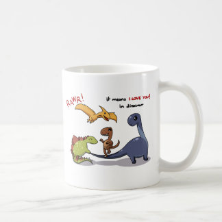 Cute Group of Dinosaurs Rawr Means We love you :) Coffee Mug
