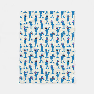 Cute Grover Pattern Fleece Blanket