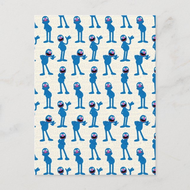 Cute Grover Pattern Postcard (Front)