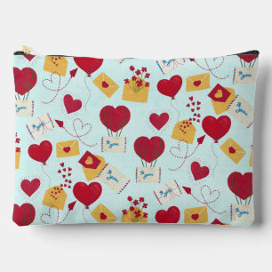 Cute Grungy Pretty Valentine’s Airmail Love Letter Accessory Pouch