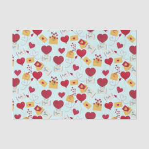 Cute Grungy Pretty Valentine’s Airmail Love Letter Tissue Paper