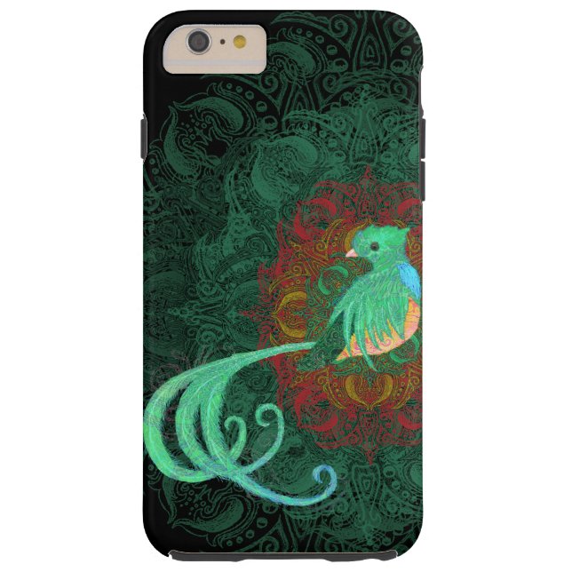 Cute Guatemala Resplendent Quetzal Green Mehndi Case-Mate iPhone Case (Back)