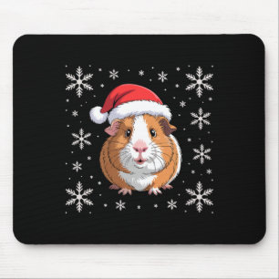 Cute Guinea G Wearing Santa Hat Christmas Premium Mouse Mat